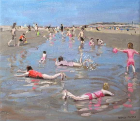 Sabbie umide, West Wittering (olio su tela)