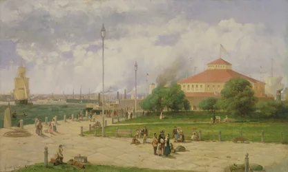 Porto di New York e Castle Garden, 1885