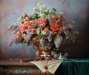 Rose e melodia di lillà