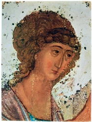 La Trinità di Roublev (dettaglio), c. 1411