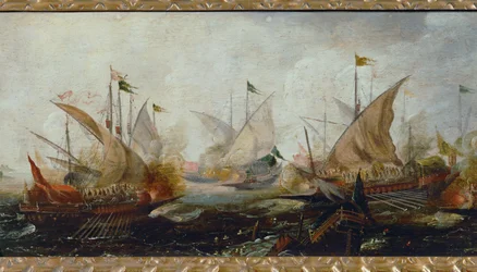 Battaglia navale (olio su tela)