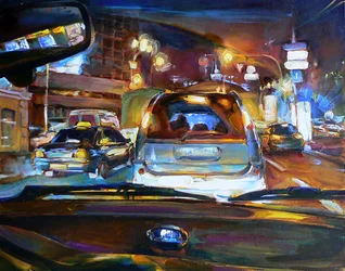 Traffico notturno in città