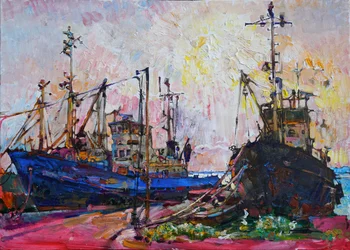 Barche colorate nel porto