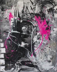 Spruzzi rosa dinamici
