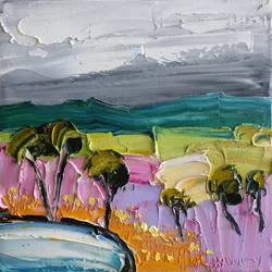 Paesaggio dai colori vivaci e dalle texture variegate