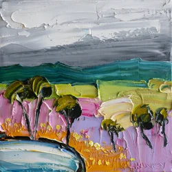 Paesaggio dai colori vivaci e dalle texture variegate