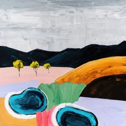 Paesaggio astratto dai colori vivaci