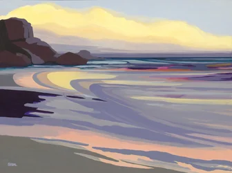 Il bagliore del tramonto sulla costa