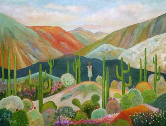 Panorama colorato del deserto