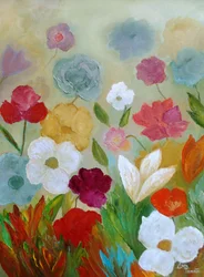Giardino impressionista dai colori vivaci