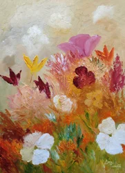 Fiori colorati di un prato