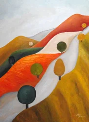 Colline ondulate e colorate