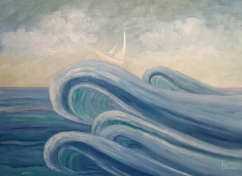 Navigando tra le onde blu