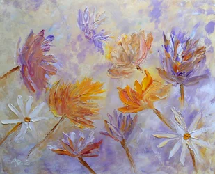 Fiori astratti dai colori vivaci