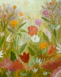 Un giardino fiorito dai colori vivaci