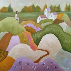 Paesaggio di un villaggio fiabesco