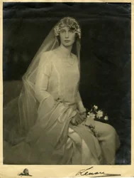 Fotografia di matrimonio di Lady Anne Hunloke (nata Cavendish)
