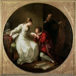 Abelardo che chiede la mano di Eloisa