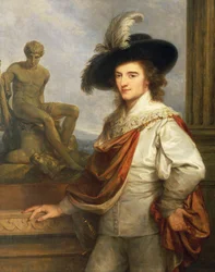 Austria, Vienna, ritratto su tela del collezionista austriaco Joseph Johann Graf Fries