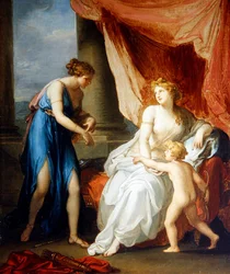 Eufrosine ferita da Cupido, si lamenta con Venere