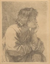 Profilo di un giovane in meditazione
