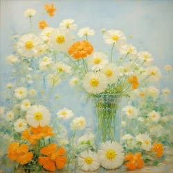 Fiori 34, 2021 circa (olio su tela)