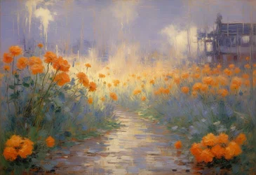 Fiori 95, 2024 circa (olio su tela)