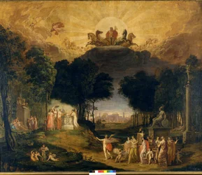 Angelo Monticelli. Primo sipario (decorazione) del Teatro alla Scala di Milano.