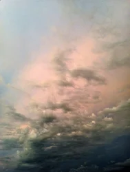 Cielo rosa tempestoso