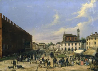Piazza del mercato a Belgioioso