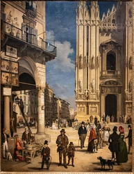 Vista del Duomo con il Coperto di Figini