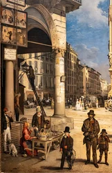 Veduta del Duomo con il Coperto dei Figini (dettaglio)