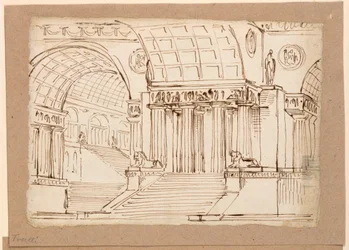 Scenografia, edificio antico con volte