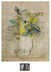 Rami con fiori in un vaso