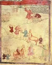 Abramo e il sacrificio di Isacco, dal Pentateuco di Aelfric, da Sant