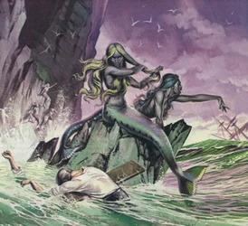Sirene (litografia a colori)