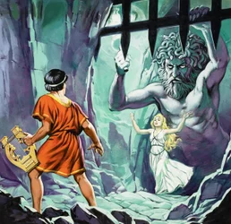 Orfeo ed Euridice (guazzo su carta)