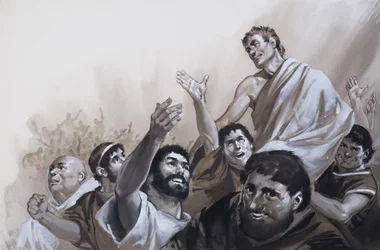 Il regno di Agrippa, da "La gloria che fu Roma" (gouache su carta)