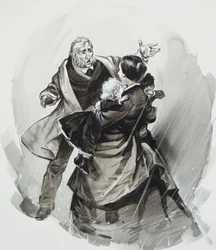Dove sono gli altri" (gouache su carta)