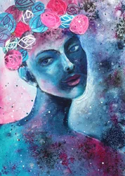 Donna floreale cosmica