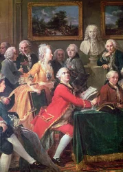 Una serata a casa di Madame Geoffrin (dettaglio)
