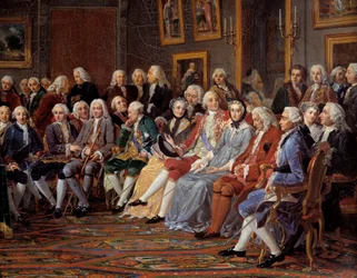 Il salone di Madame Geoffrin, dettaglio