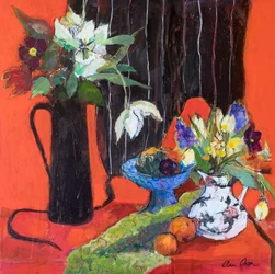 Natura Morta in Cucina su Rosso, 2019