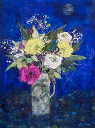 Fiori di Mezzanotte, Sfondo Blu Profondo