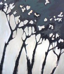 Alberi invernali astratti