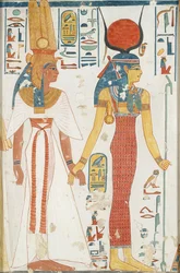 Copia di pittura murale dalla tomba della regina Nefertari, Tebe