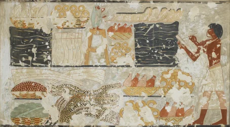 Copia di pittura murale, tomba privata 100 di Rekhmire, Tebe