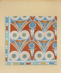 Copia di pittura murale, tomba privata 50 di Neferhotpe, Tebe