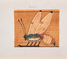 Copia di pittura murale, tomba di Mentuhotpe, Tebe, XX secolo