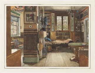 La biblioteca di Sir Lawrence Alma-Tadema a Townshend House, Londra